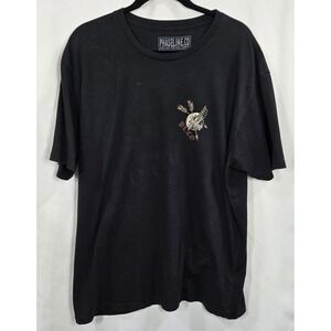 PHASELINE CO. 2XL Mens‎ T-Shirt Black Military Skull Graphic Always Forward